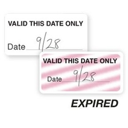 ONEstep Expiring TIMEtoken Indicator "Valid This Date Only" - 1000Pkg.