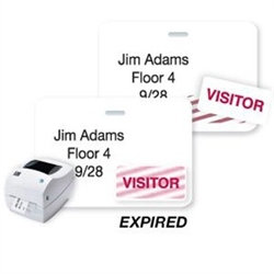 Thermal Printable Clip-On Cardbadge - Blank -  With Expiring TIMEtoken (sold separately)- 1000/Pkg.