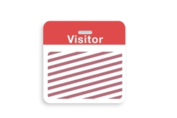 TIMEbadge Clip-on BACKpart With Printed Red "Visitor" Header - One-Week - 500/Pkg.