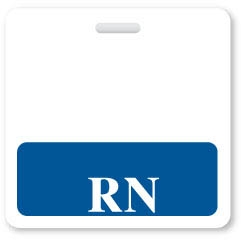 "RN" Horizontal Badge Buddies, Blue - 25/Pkg. - 1350-2130/CV-70