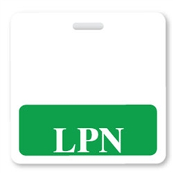 "LPN" Horizontal Badge Buddies, Green - 25/Pkg. - 1350-2131/CV-71