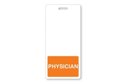 "Physician" Vertical Badge Buddies, Orange - 25/Pkg. - 1350-2133/CV-73