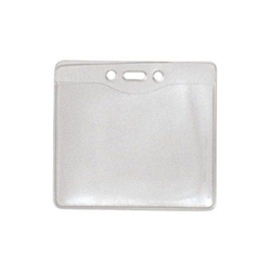 Clear Vinyl Horizontal Badge Holder With Slot & Chain Holes - 3" x 4" Event Size - 100/Pkg.