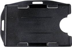 Black Rigid 2-Card Open Face Multi-Direction Holder - Credit Card Size - 50/Pkg.