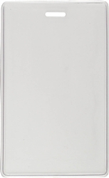 Clear Vinyl Heavy-Duty Vertical Proximity Card Holder with Slot - Credit Card Size - 100/Pkg.