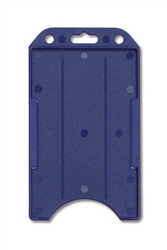 Colored Open-Face Vertical Rigid Plastic Card Holder With Slot & Chain Holes - Credit Card Size - 100/Pkg.