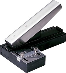 Stapler-Style Slot Punch With Centering Guide