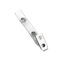 Deluxe 2 3/4" Vinyl 2-Hole Strap Clip with Larger 7/16" Snap - 100/Pkg.