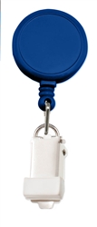 Value Line Round Solid Color Badge Reel With Card Clamp & Belt Clip -  25/Pkg.