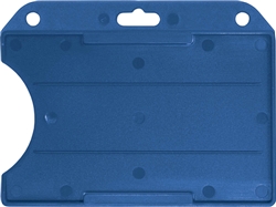 Colored Open-Face Horizontal Rigid Plastic Card Holder With Slot & Chain Holes - Credit Card Size - 100/Pkg.
