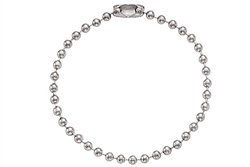 Nickel-Plated Steel Ball Chain, 4 1/2", No 3 Bead Size - 1000/Pkg.