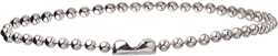 Nickel-Plated Steel Ball Chain, 4", No 3 Bead Size - 1000/Pkg.